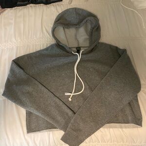 Gray cropped hoodie